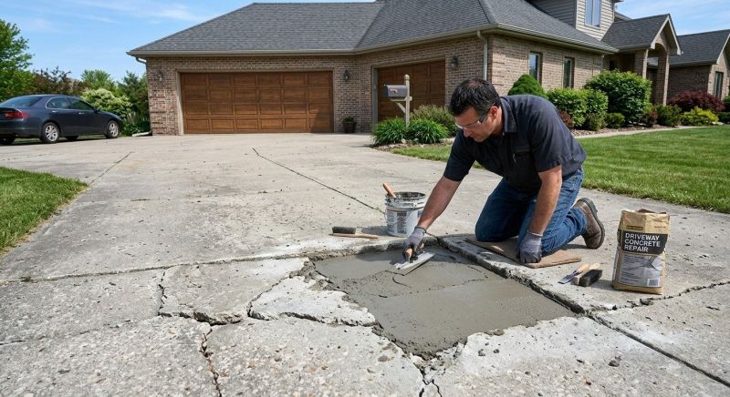 Cement Driveway Repair in West Des Moines, IA